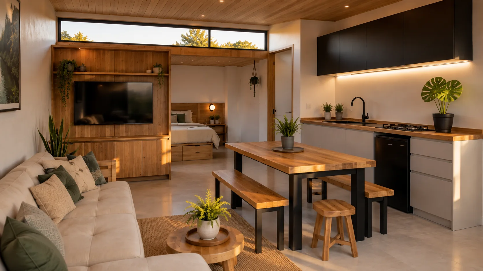 Sala e cozinha